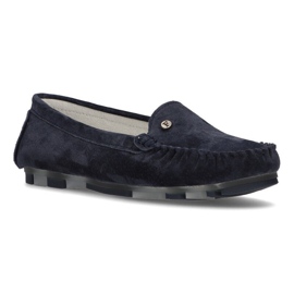 Lederhalbschuhe Filippo DP2037 / 21 Nv marineblau