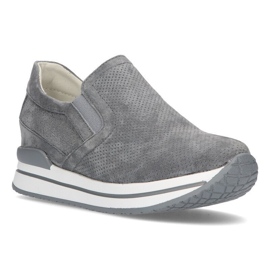 Lederturnschuhe Filippo DP1512 / 21 Gr grau