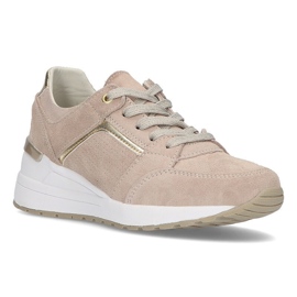Lederturnschuhe Filippo DP2003 / 21 Seien Sie beige