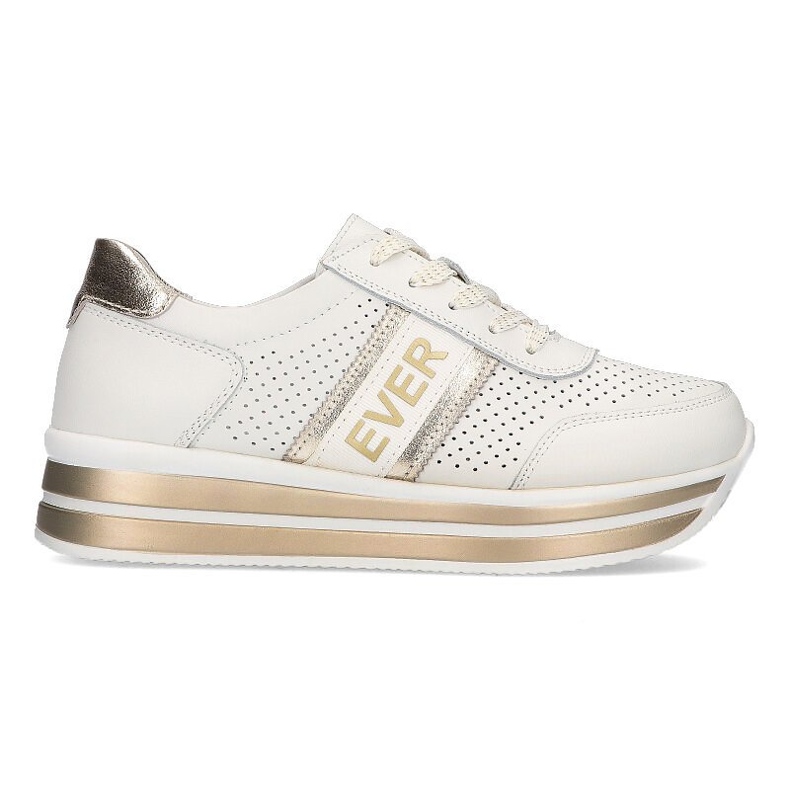Ledersneaker Filippo DP1414 / 21 Wh Go Weißgold golden