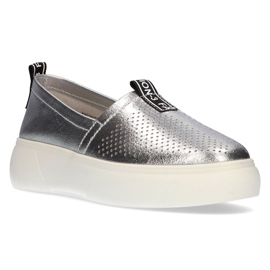Lederslipper Filippo DP2027 / 21 Si silber