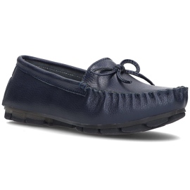 Lederhalbschuhe Filippo DP004 / 21 Nv marineblau
