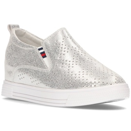 Lederschuhe Filippo DP1356 / 21 Si Silber