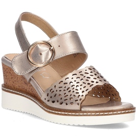 Sandalen auf dem Keil Filippo DS2077 / 21 Gehen Sie golden