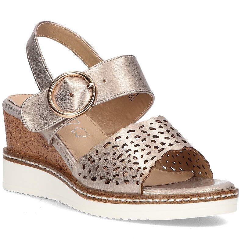 Sandalen auf dem Keil Filippo DS2077 / 21 Gehen Sie golden