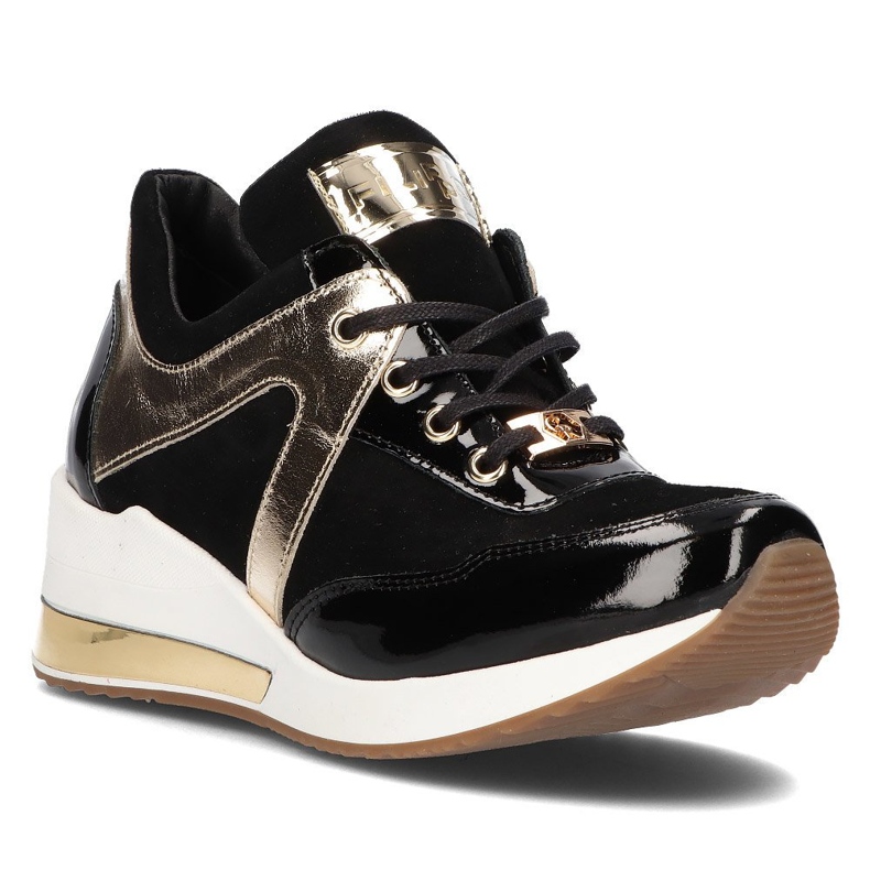 Lederturnschuhe Filippo 086 schwarz