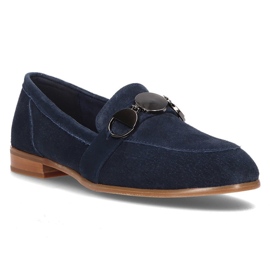 Lederhalbschuhe Filippo DP2148 / 21 Nv marineblau