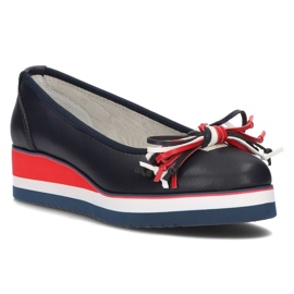 Lederballerinas Filippo DP2159 / 21 Nv marineblau rot