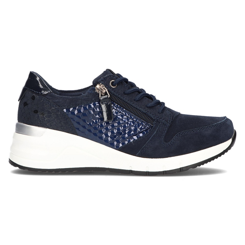 Lederturnschuhe Filippo DP2052 / 21 Nv marineblau navy blau