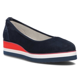 Lederballerinas Filippo DP2323 / 21 Nv marineblau