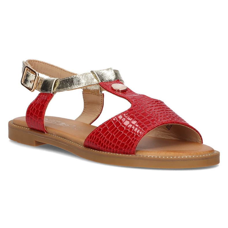 Filippo DS2099 / 21 Rd rote Sandalen golden