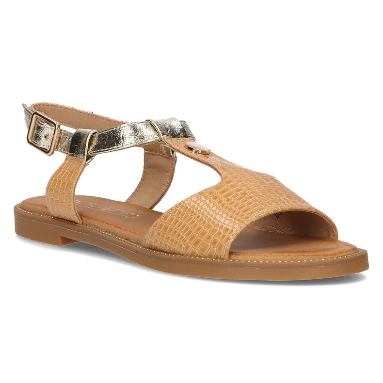 Filippo DS2099 / 21 Seien Sie beige Sandalen golden