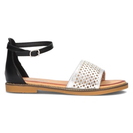 Filippo DS2102 / 21 Si Bk Sandalen schwarz silber