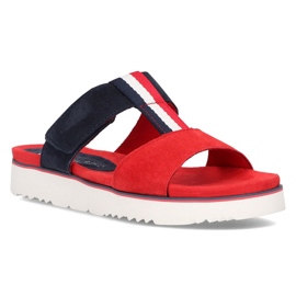 Lederhausschuhe Filippo DK2170 / 21 Rd Nv rot marineblau