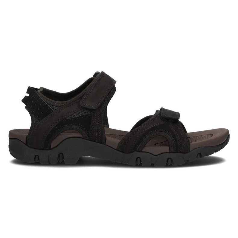 Herrensandalen aus Leder Filippo MS2306 / 21 Bk schwarz