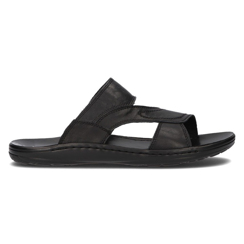 Herrenhausschuhe aus Leder Filippo MK2304 / 21 Bk schwarz