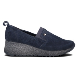 Lederturnschuhe Filippo DP1500 / 21 Nv marineblau