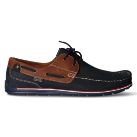 Loafer Filippo 1774 K Granat + Braunes Nubukleder marineblau