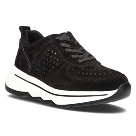 Filippo Lederturnschuhe DP3171 / 21 Bk schwarz