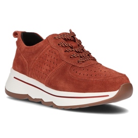 Filippo Lederturnschuhe DP3171 / 21 Br braun orange