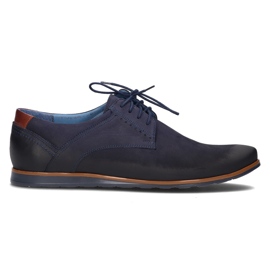 Lederschuhe Filippo 1757 marineblau