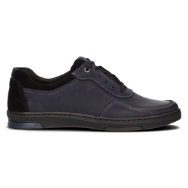 Lederschuhe Filippo 918 marineblau navy blau