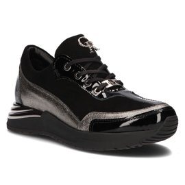 Lederturnschuhe Filippo 120 schwarz