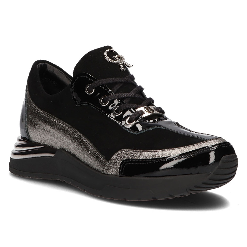 Lederturnschuhe Filippo 120 schwarz