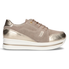 Lederturnschuhe Filippo DP3407 / 21 Beige