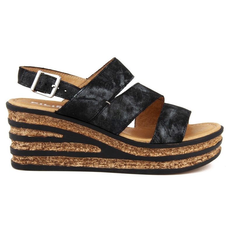 Filippo 513 Czarny Mazan Sandalen schwarz