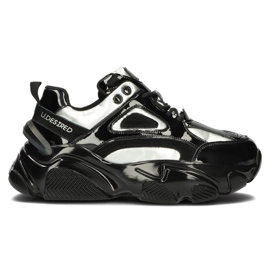 Lederturnschuhe Filippo BJ1848-SP Silber schwarz