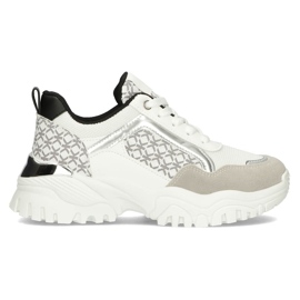 Turnschuhe Filippo BB116 weiß und schwarz