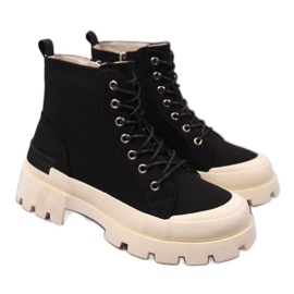 Schwarze D&amp;A W OLI142 Plateau-Sneakers