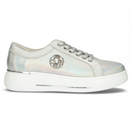 Lederschuhe FILIPPO DP3506 / 22 Si Silber silber-