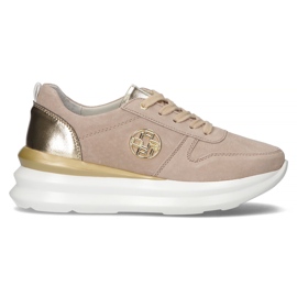 Lederturnschuhe Filippo DP3505 / 22 Beige sein golden