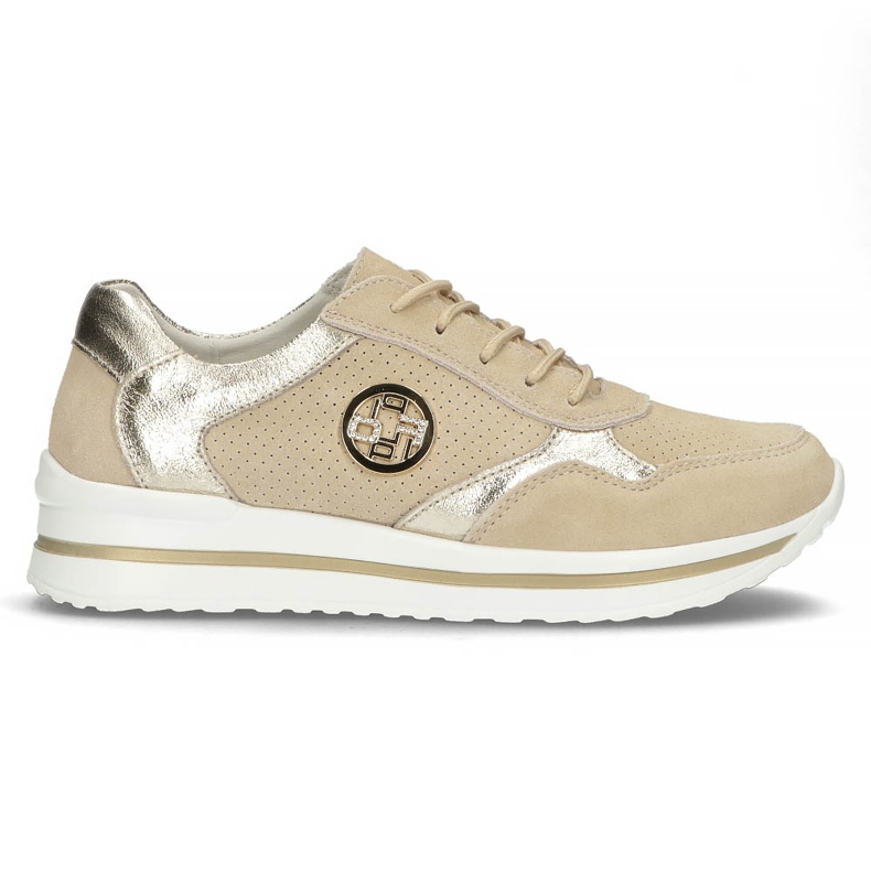 Lederturnschuhe Filippo DP3544 / 22 Seien Sie beige