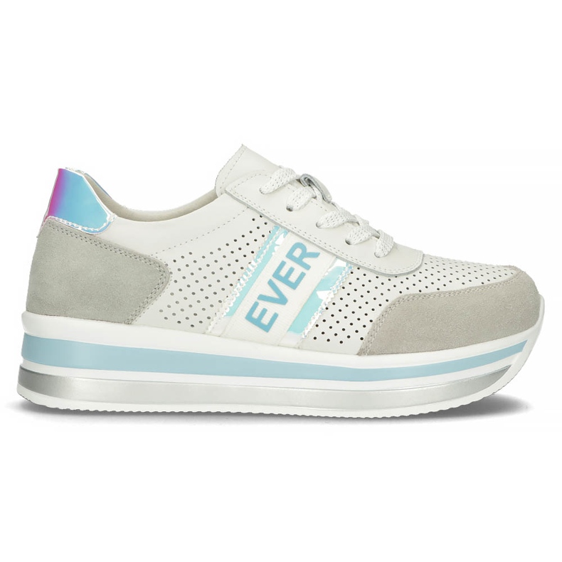 Lederturnschuhe Filippo DP1414 / 22 Bl blau weiß grau