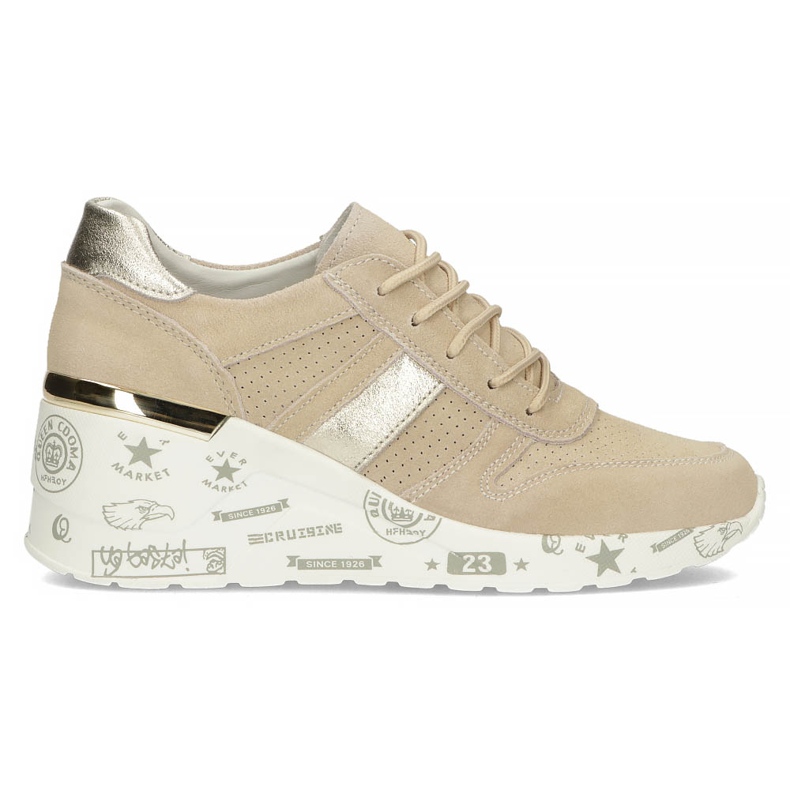 Lederturnschuhe Filippo DP3550 / 22 Beige sein