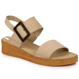 Keilsandalen Big Star W JJ276032 beige