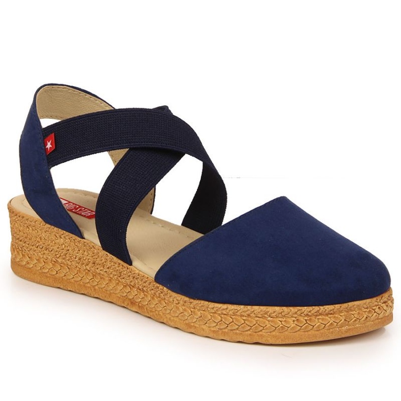 Sandalen auf dem keil Big Star W JJ276037 marineblau navy blau