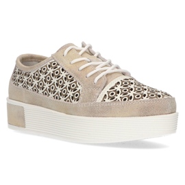 Lederschuhe FILIPPO DP2026 / 22 Gehen Sie golden