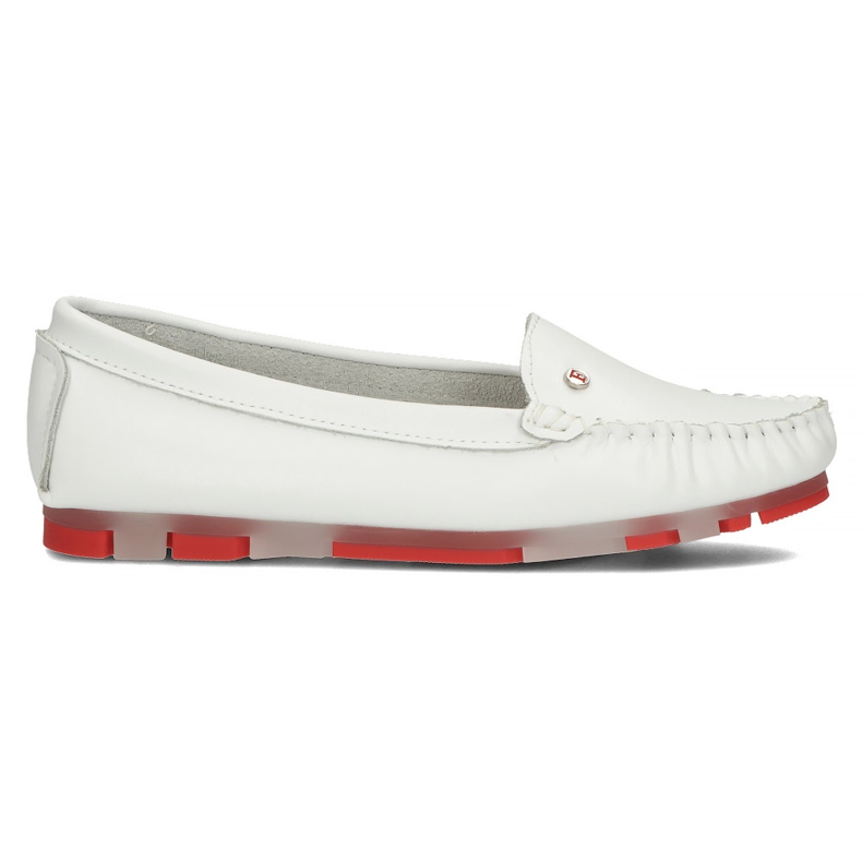 Lederhalbschuhe Filippo DP2037 / 22 Wh Rd weiß