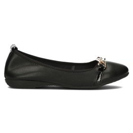 Lederballerinas Filippo DP3709 / 22 Bk schwarz