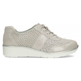 Lederschuhe Filippo DP028 / 22 Si Silber grau