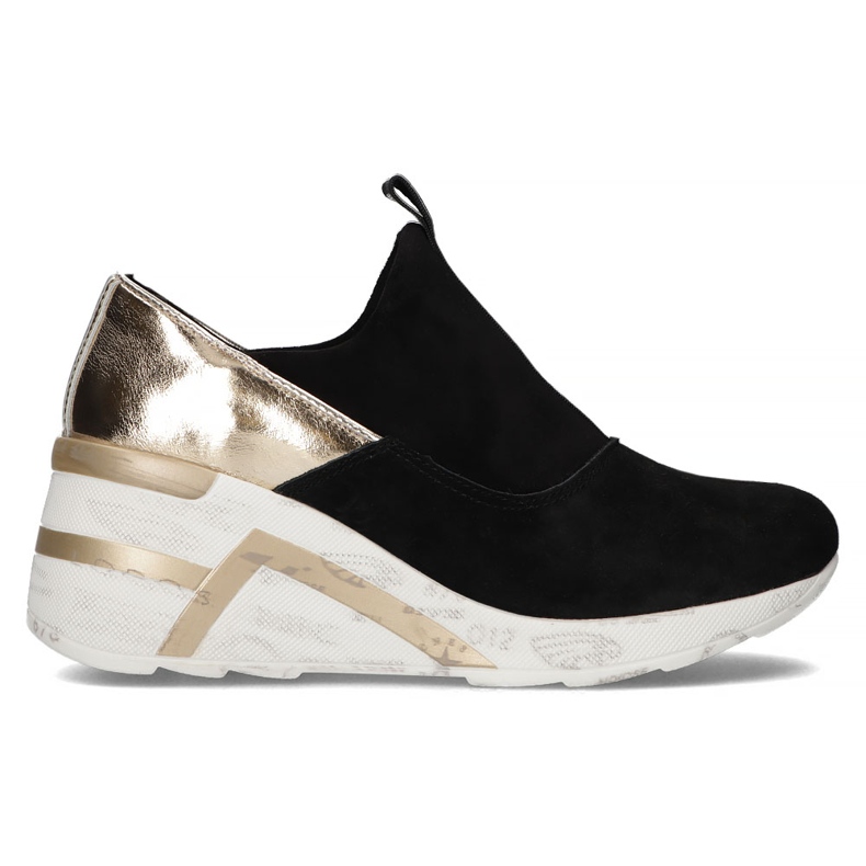 Lederturnschuhe Filippo DP3652 / 22 Bk schwarz golden