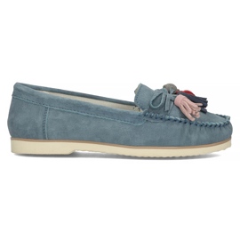 Lederhalbschuhe Filippo DP3512 / 22 Nv marineblau