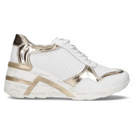Ledersneaker Filippo DP3693 / 22 Wh weiß golden