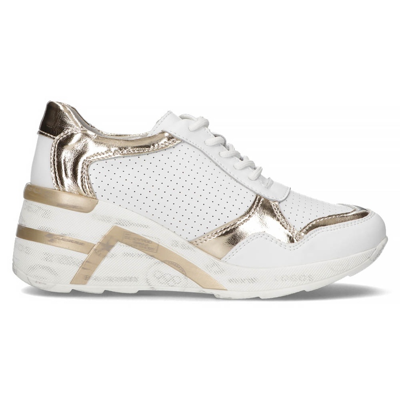 Ledersneaker Filippo DP3693 / 22 Wh weiß golden