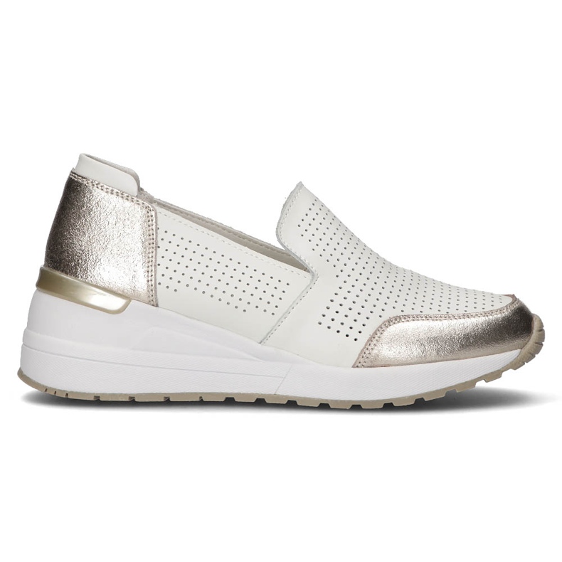 Lederschuhe Filippo DP3537 / 22 Wh weiß silber-