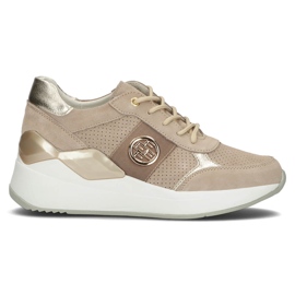 Lederturnschuhe Filippo DP3553 / 22 Seien Sie beige